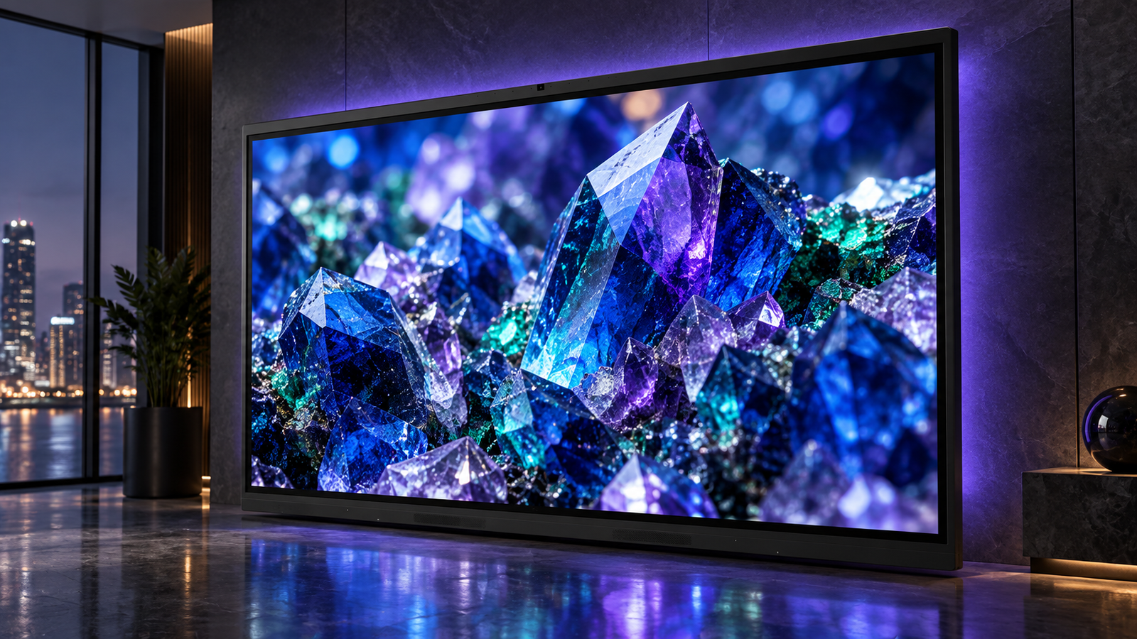 Illustrative display showing vivid crystal details